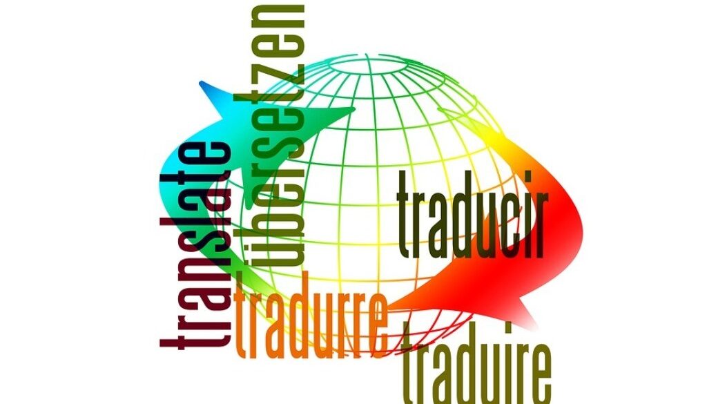 scritta "tradurre" in tante lingue