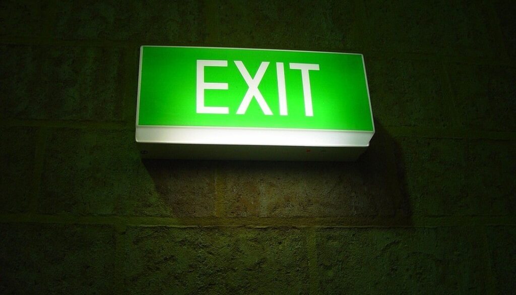 cartello luminoso exit