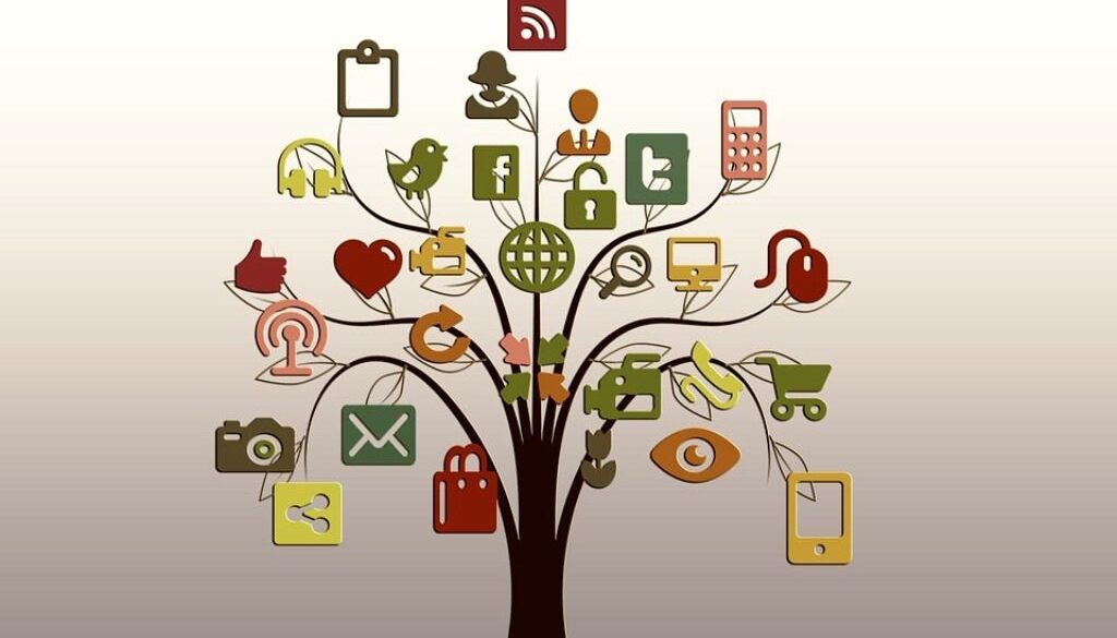 albero di loghi internet