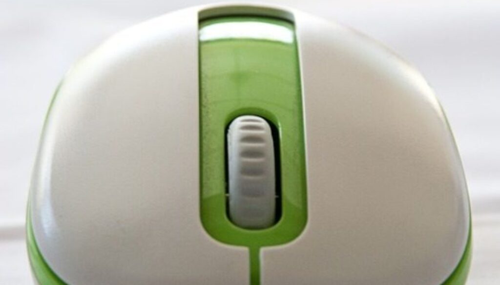 mouse bianco e verde