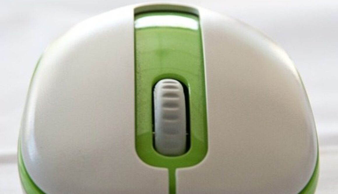 mouse bianco e verde