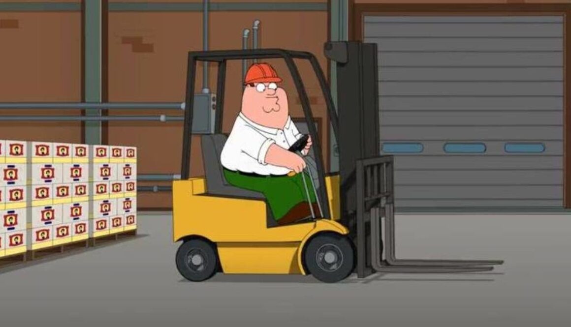 griffin sul muletto cartone animato