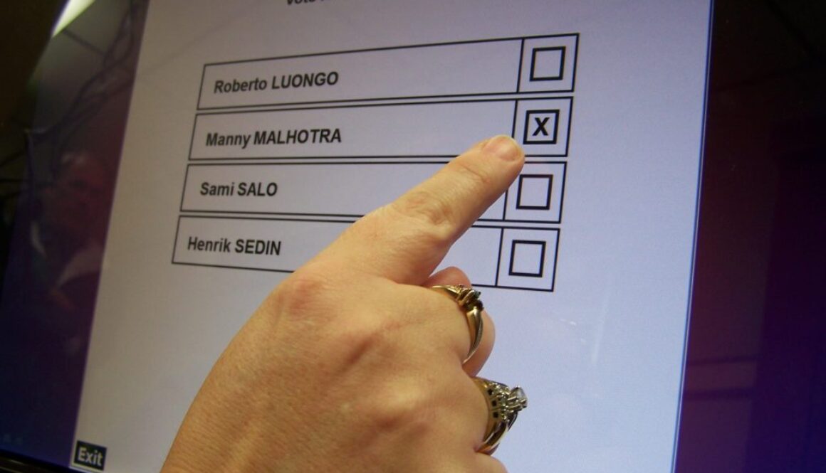 voto attraverso touch screen