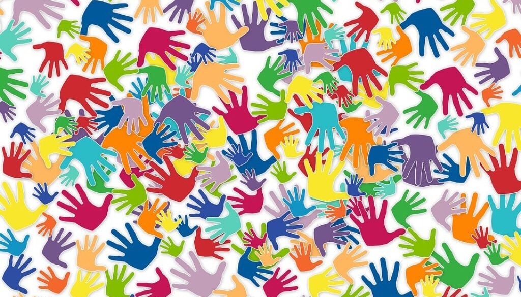 immagine grafica di mani colorate