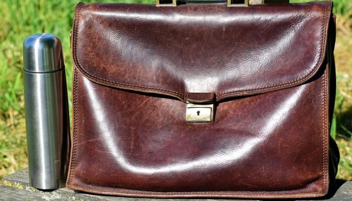 borsa di cuoio marrone