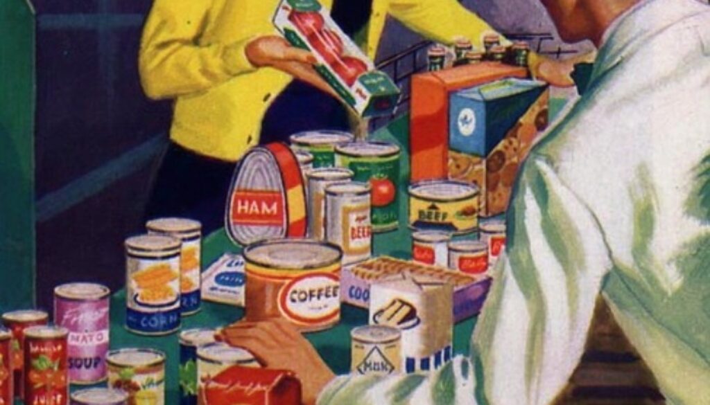 immagine vintage di supermercato