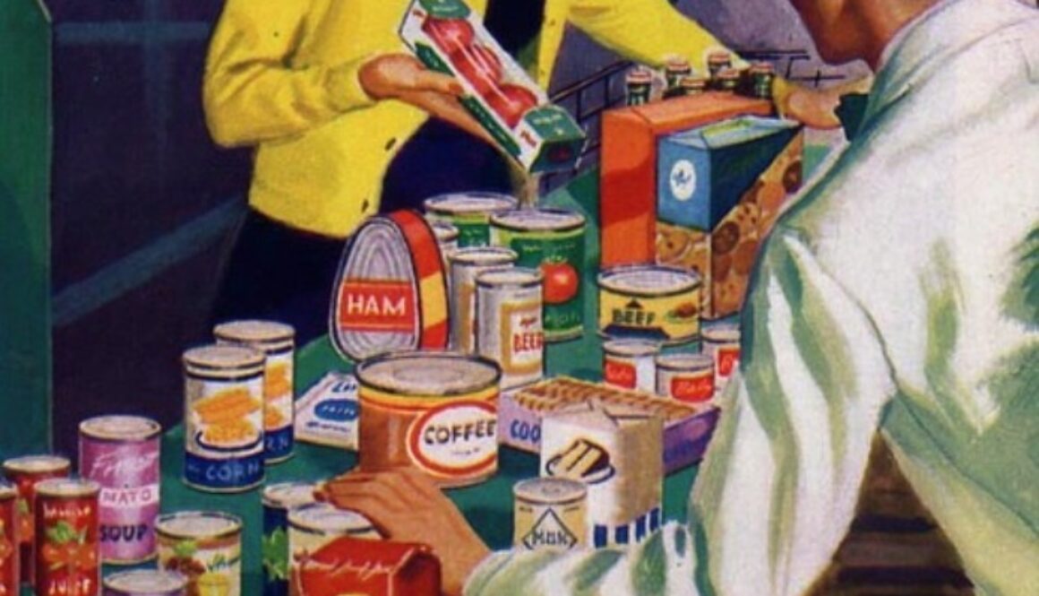 immagine vintage di supermercato