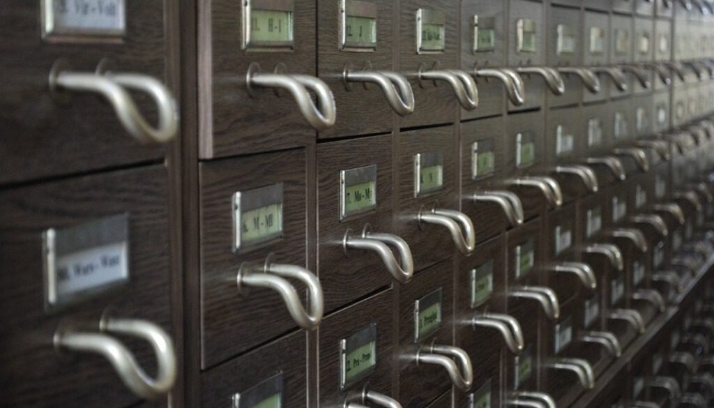 cassettiera di archivio