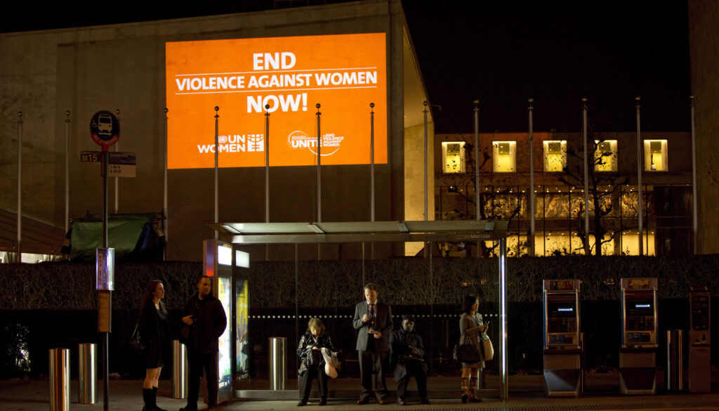 UN Women and UNiTE campaign light UN Headquarters in orange to End Violence against Women