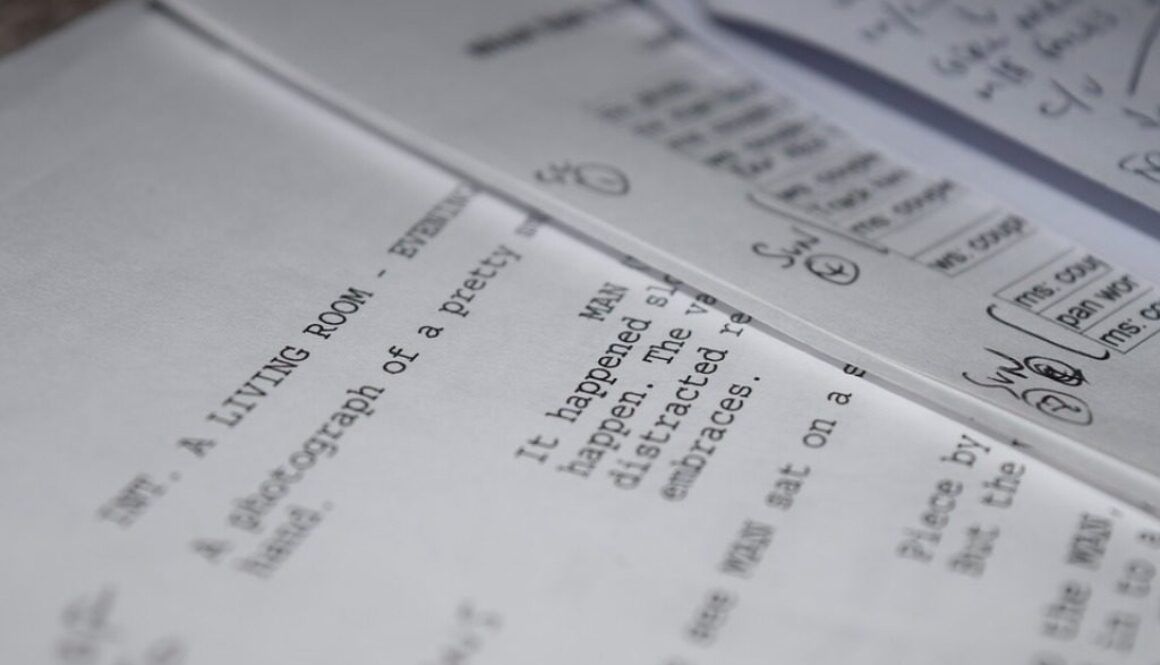 pagine di sceneggiatura in inglese