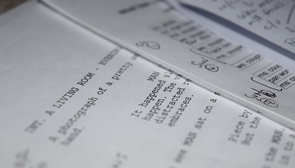 fogli di sceneggiatura