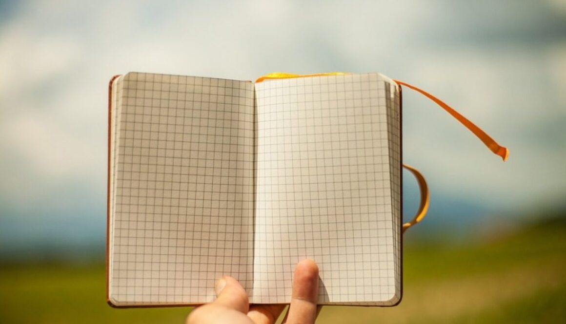 quadernetto con pagina bianca