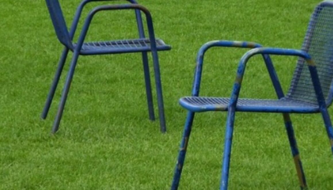 sedie in un prato. il mediatore culturale favorisce l'incontro tra due culture diverse