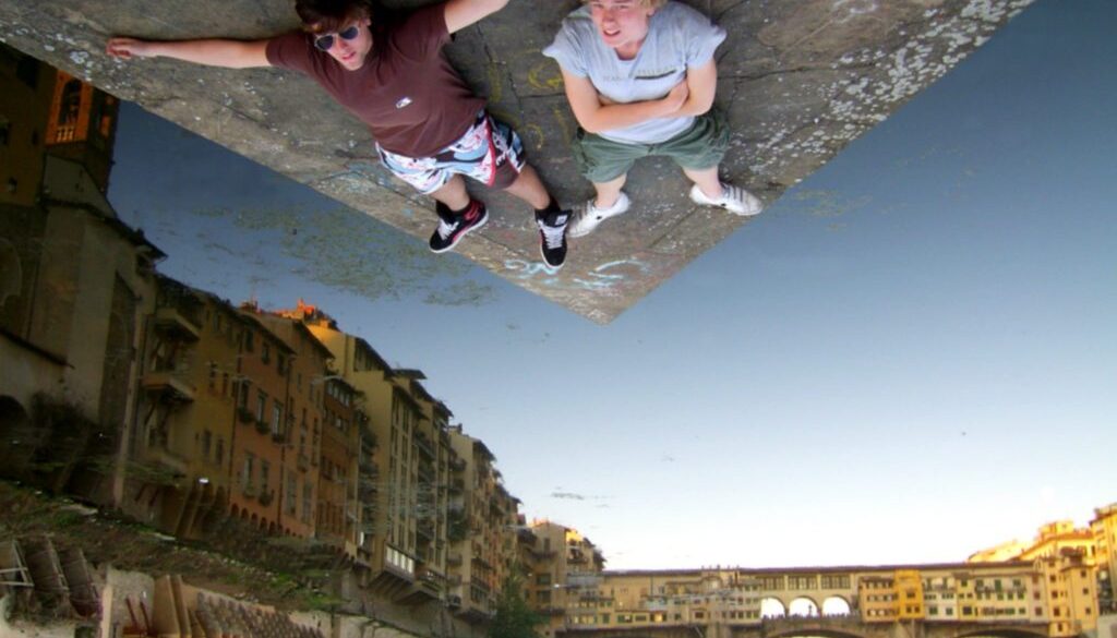 Glued in Firenze. Self-portrait