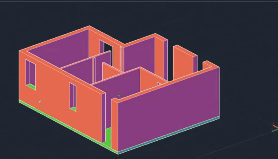 pianta di un appartamento tridimensionale