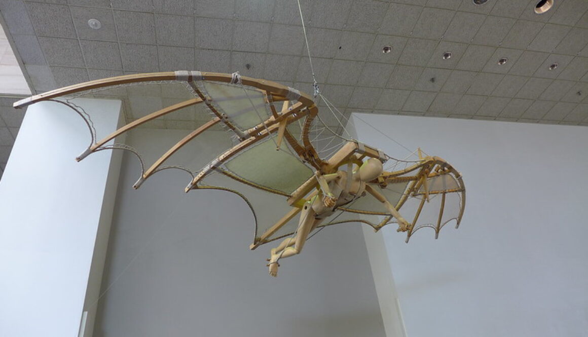 Leonardo da Vinci's Ornithopter (sketched about 1485 A.D.9, Smithsonian Air and Space Museum, Washington D.C.