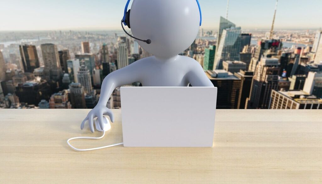 pupazzetto addetto customer care