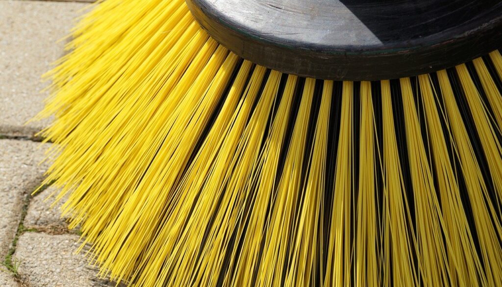 dettaglio di macchina per pulizie industriali