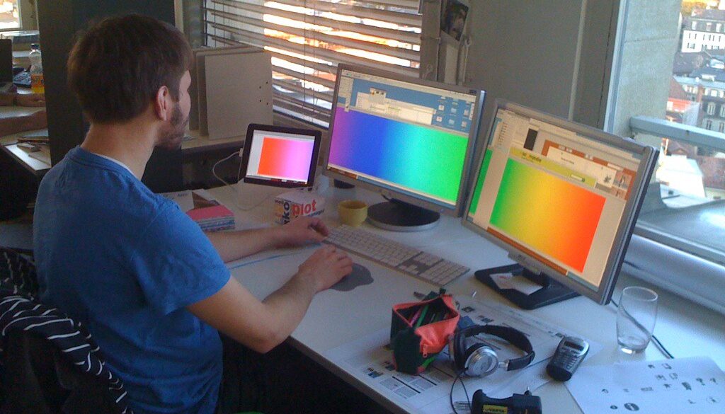 new graphic designer working station