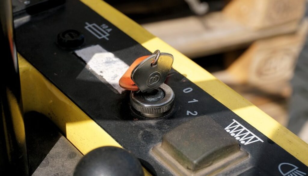 quadro di accensione di un muletto