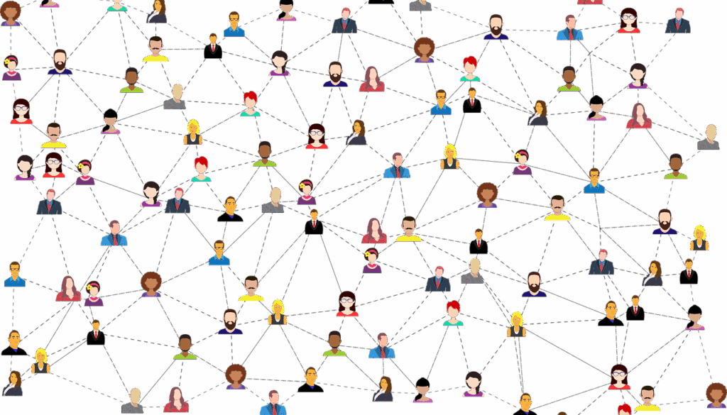 grafca con persone del mondo connesse tramite internet