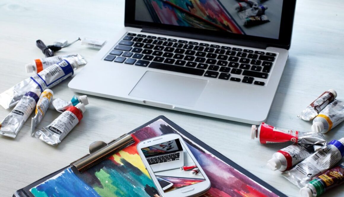 colori, fogli, computer