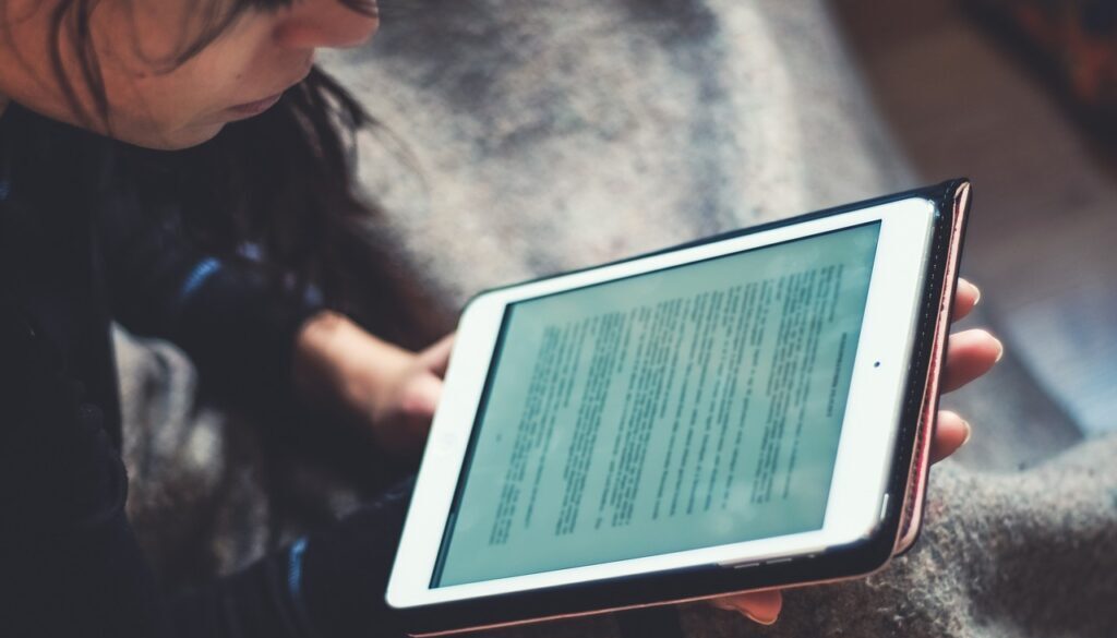 lettura su lettore digitale