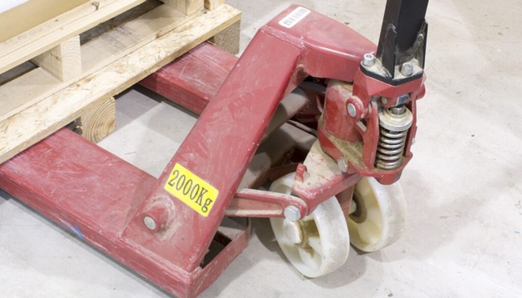 dettaglio di carrello elevatore