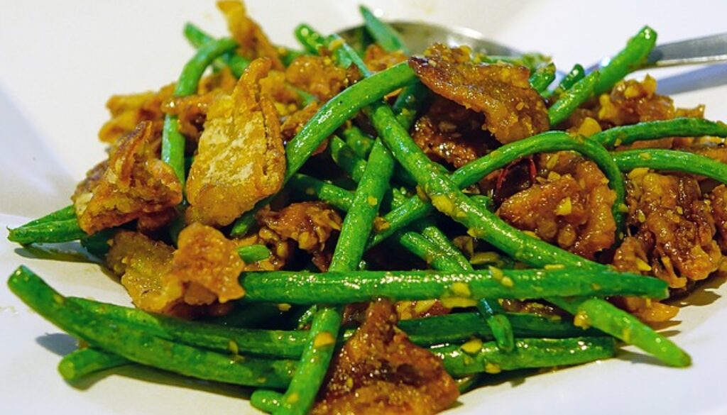 piatto fagiolini carne