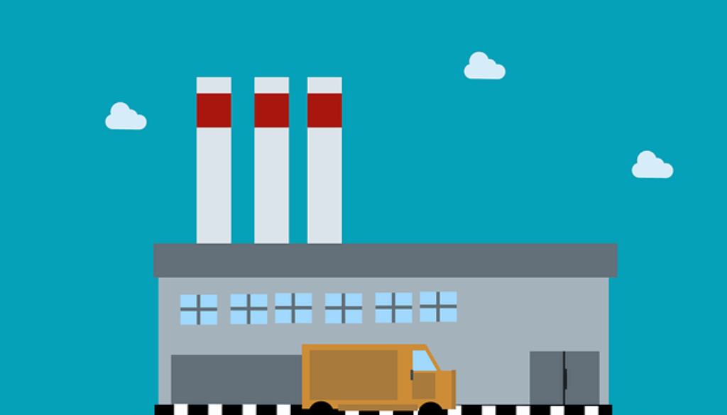 grafica che rappresenta camion fuori da magazzino