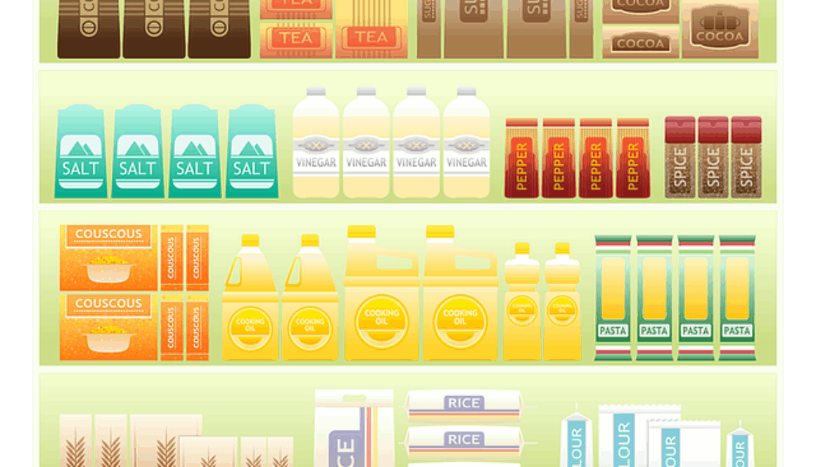 grafica che rappresenta scaffale di supermercato