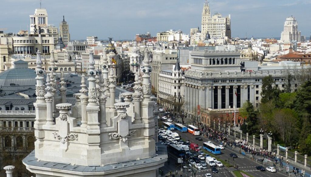 veduta dall'alto particolare di Madrid