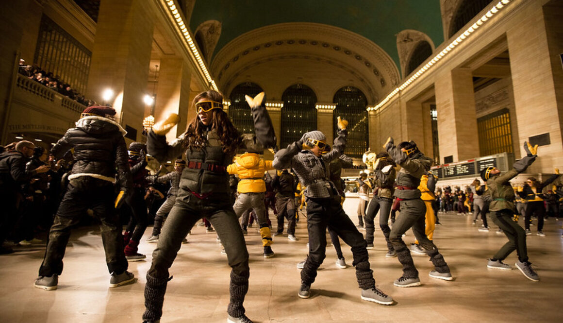 Moncler NYFW Flash mob at Grand Central, NYC