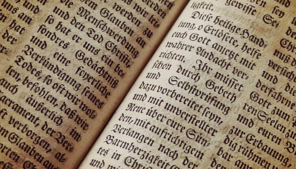 pagina di Bibbia in tedesco