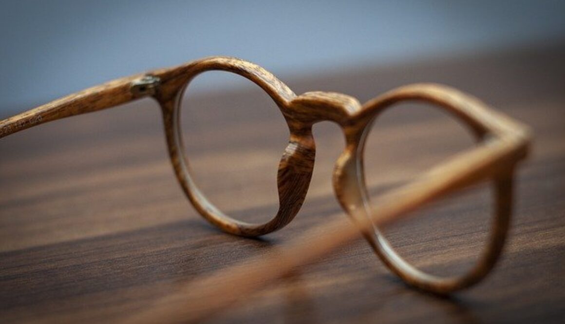 occhiali di legno