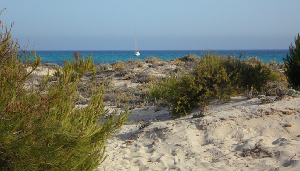 duna dio sabbia sul mediterraneo