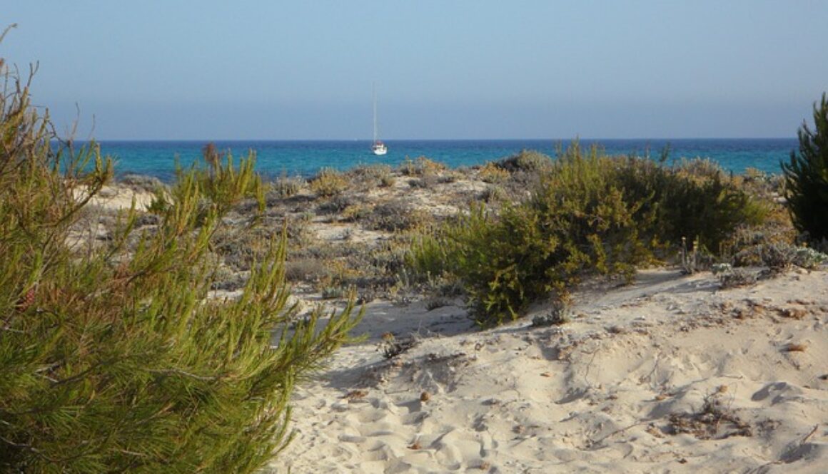 duna dio sabbia sul mediterraneo