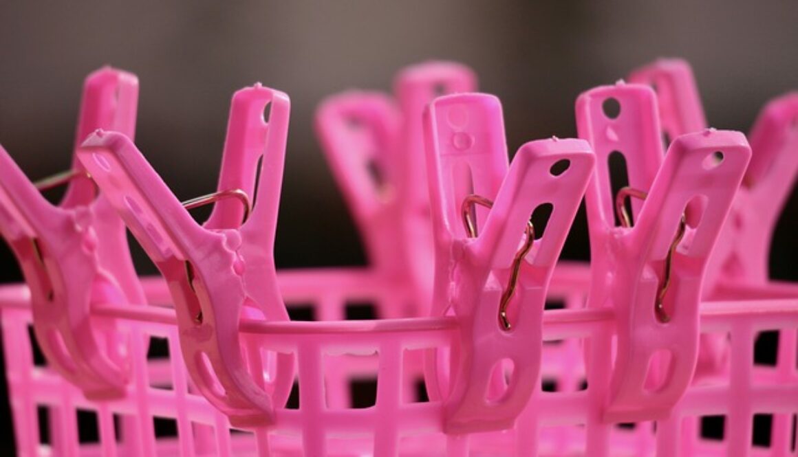 mollette per bucato rosa