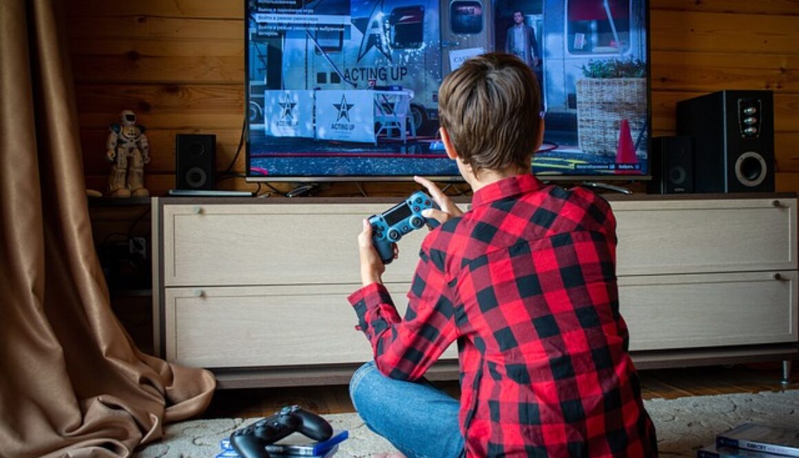 ragazzo con videogioco