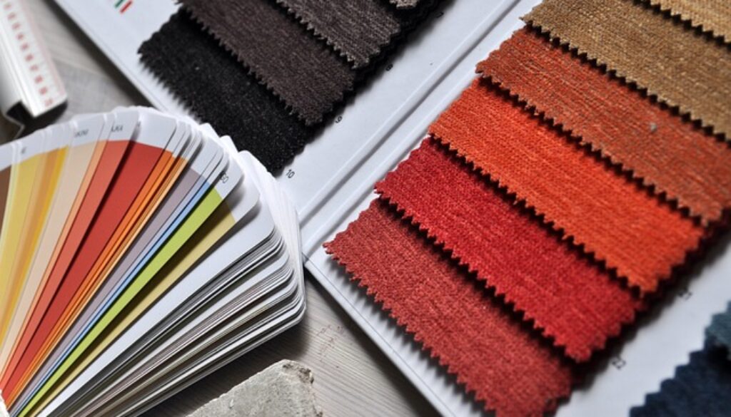 campioni stoffe e vernici