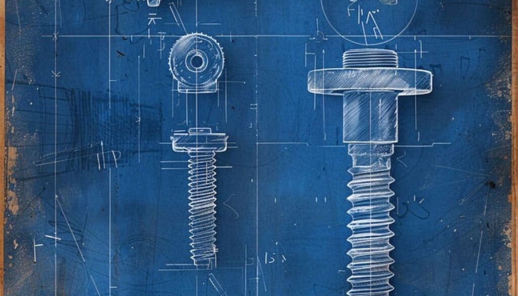 disegno tecnico che rappresenta viti. un corso gratuito sugli elementi del disegno tecnico