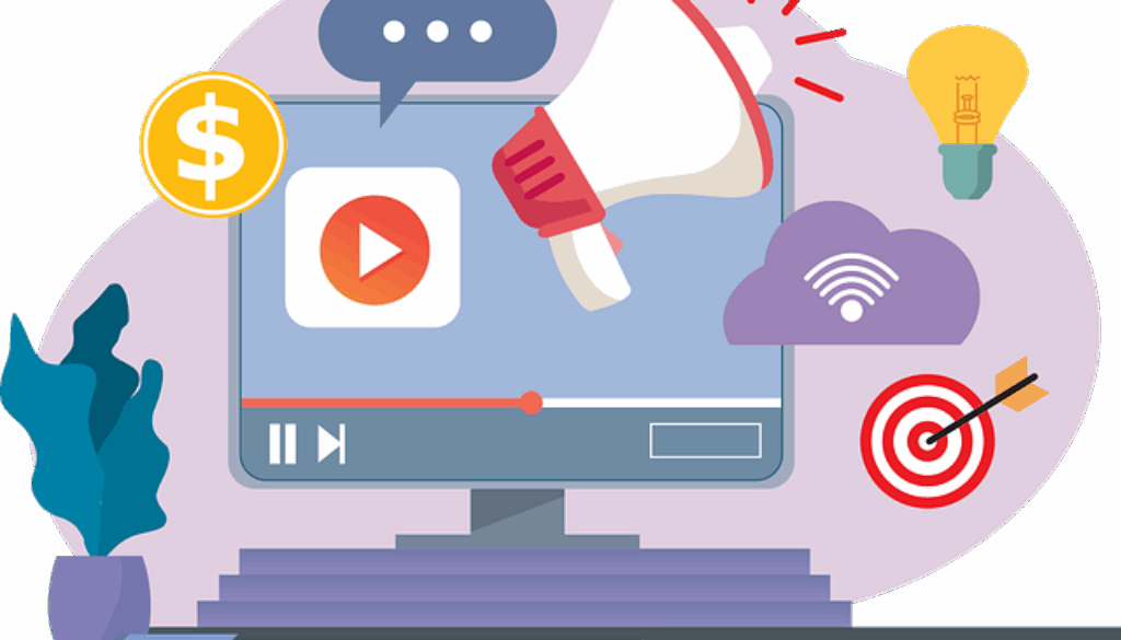 grafica che raffigura strumenti di comunicazione digitale