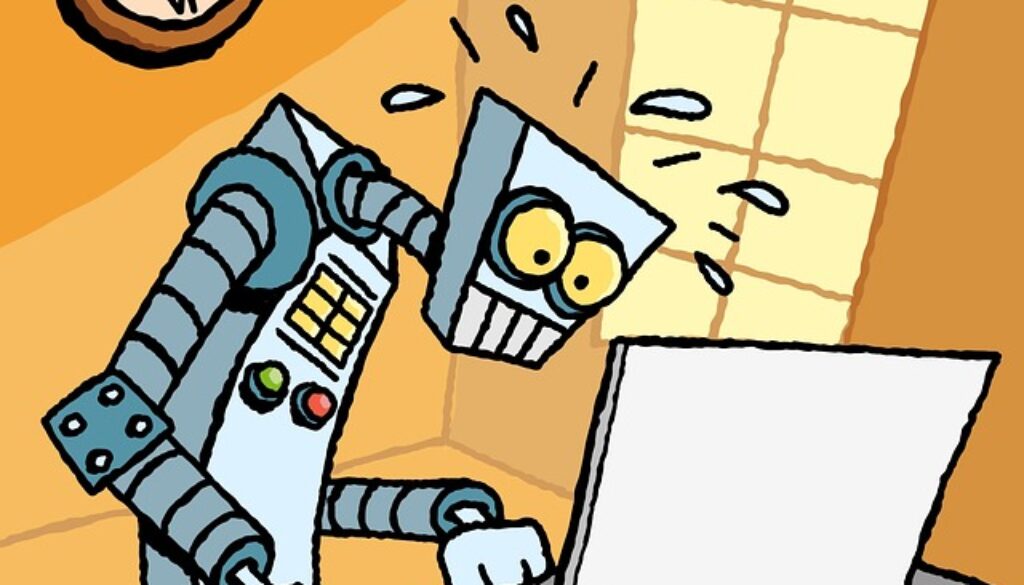 robot che usa un pc. A Brescia un corso gratuito sull'intelligenza artificiale