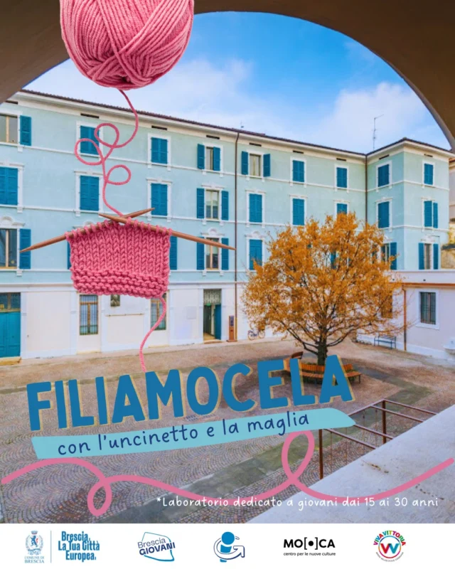 Informagiovani e @viva_vittoria si uniscono! 🧶
Unisciti anche tu al nostro laboratorio di maglia e uncinetto.

🧵 Fare a maglia o l’uncinetto è un momento per imparare una nuova passione, stare insieme, perché no, anche rilassarsi. Crea accessori e oggetti fatti a mano da te in un ambiente accogliente e creativo in buona compagnia!

📅 Ti aspettiamo tutti i mercoledì pomeriggio, dalle 16 alle 18, a partire dal 9 aprile, a 📍 Informagiovani Brescia, via Moretto n.78 @mo.ca_brescia

👉🏼 Info e iscrizioni al link in bio